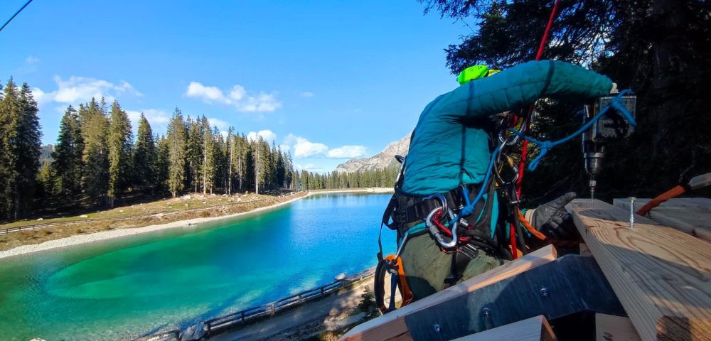 Costruzione parco avventura madonna di campiglio